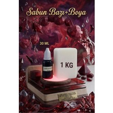Organik Hekim 1 kg Opak Sabun Bazı + 30 ml Vişne Kırmızı Sabun Boyası | Canlı ve Enerjik Sabun Yapım Kiti