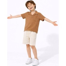 Jolly Kids Erkek Çocuk Müslin Kumaş Gömlek Yakalı  Şortlu Takım