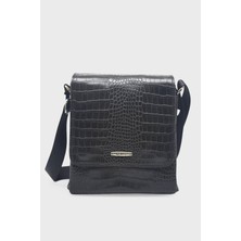 Kanuga Unisex Çapraz Çanta Siyah Kroko YSMN1973