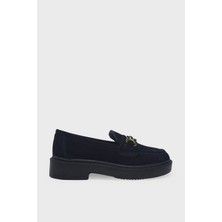 Kanuga Kadın Süet Loafer Siyah MYF744