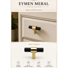 Eymen Meral Aksesuar Düğme Lüx Gold/siyah Kulp Mutfak Dolapları, Vestiyer, Şifonyer, Tv Ünitesi, Banyo Dolabı, Yatak Odası Takımları  Rahatlıkla Kullanılabilir. Zarif Formu Sayesinde Hem Klasik Hem Modern Vidalar Dahil