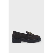 Kanuga Kadın Süet Loafer Kahve MYF744