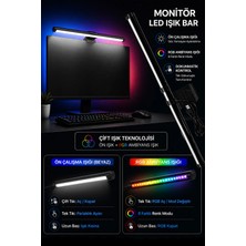Neo Vista Dokunmatik Monitör Üstü LED Aydınlatma Rgb Ambiyans & 3 Renk Işık Ayarlanabilir