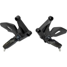 Motohane Bajaj Pulsar Ns 200 Ön Basamak Braketi Sağ-Sol Komple Set Siyah