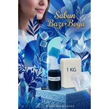 Organik Hekim 1 kg Opak Sabun Bazı + 30 ml Mavi Sabun Boyası | Ferah Tonlu Hobi Sabun Yapım Kiti