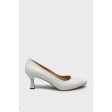 Kanuga Kadın Kadeh Topuk Stiletto Beyaz K-EST98