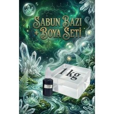 Organik Hekim 1 kg Şeffaf Sabun Bazı ve 30 ml Yeşil Sabun Boyası Doğal Şeffaf Sabun Yapımı