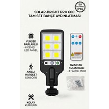 Neo Vista Güneş Enerjili LED Sokak Lambası 72 LED Sensörlü Uzaktan Kumandalı IP65