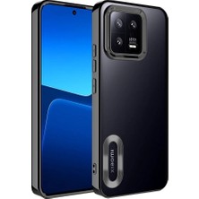 Cavora Xiaomi Mi 13 Kamera Korumalı Logo Gösteren Omega Kapak Telefon Kılıfı Şeffaf Darbe Emici Silikon Kılıf