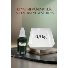 Organik Hekim Şeffaf Sabun Bazı 500 gr + Yeşil Sabun Boyası 30 ml El Yapımı Sabun Yapım Seti Hobi Set