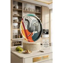 Renas Store Rebel Sanatsal Tasarım Sunum Tepsisi - 35 cm Majestic Fil Frida Keller Serisi 722986
