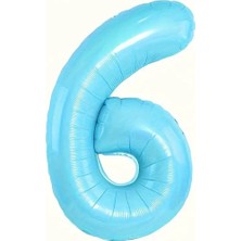 Dizayn Parti Evi 76 cm Mavi Siyah Krem Renk Büyük Boy Rakam Balon 0-9 Folyo | Doğum Günü Yaş Balonu Parti Dekorasyonu