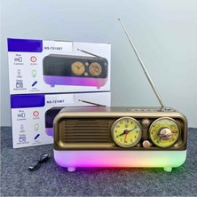 Sezy Şarjlı RGB Nostaljik Radyo FM/AM/SW, USB, TF Kart Bluetooth Hoparlör