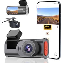 Sezy 4K Wifi Araç Kamerası Geri Görüş Kameralı Gece Görüşlü Araç İçi Kamera Güvenlik Kayıt Cihazı