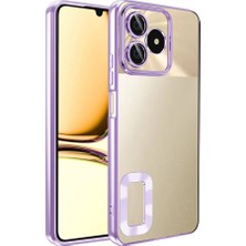 Cavora Realme Note 50 Kamera Korumalı Logo Gösteren Omega Kapak Telefon Kılıfı Şeffaf Darbe Emici Silikon Kılıf