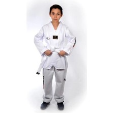 Haşado Taekwondo/tekvando Acemi Elbise Kıyafeti Dobok Beyaz Yaka Dobok