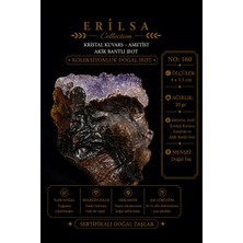 Erilsa Sertifikalı Kristal Kuvars Ametist Akik Bantlı Jeot Koleksiyonluk Doğal Taş Dekoratif Obje No 160