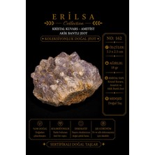 Erilsa Sertifikalı Kristal Kuvars Ametist Akik Bantlı Jeot Koleksiyonluk Doğal Taş Dekoratif Obje No 162