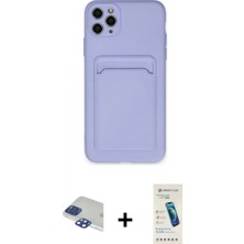 Pileli Store Pilelistore™ iPhone 11 Pro Max Kılıf Vadi Çizgi Prime - Şeffaf Pasifik Cam Ekran Koruyucu + Pers Alüminyum Kamera Lens - Lt
