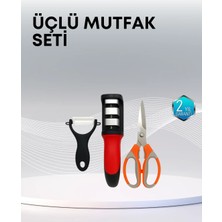 Zenvia Çok Fonksiyonlu Mutfak Makas Seti – 3 Makas, Bileyici ve Soyacak Dahil Znv-Tcndym