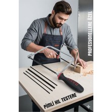 Zenvia Profesyonel El Testeresi Kıl Testere + 5 Bıçak  Çok Amaçlı Hassas Ahşap/metal Kesim Bıçakla