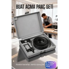 Zenvia 8 Parça Profesyonel Panç Buat Açma Seti - Ahşap ve Alçıpan Delme Testere Seti (63-127 Mm)  Znv