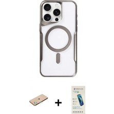 Pileli Store Pilelistore™ iPhone 11 Pro Max Kılıf Yadigar Klasik Özel Seri - Şeffaf Pasifik Cam Ekran Koruyucu + Renkli Kamera Lens Koruma Cam - Yl