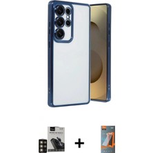 Pileli Store Pilelistore™ Galaxy S24 Ultra Kılıf Vadi Minimal - Siyah Autokit 5in1 Fiber Hayalet Polymer Nano Ekran Koruyucu + Pvd Metal Kamera Lens - Gd