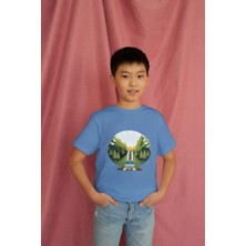 Bubuga Erkek Çocuk %100 Pamuk Premium Road Baskılı Kısa Kol Tshirt