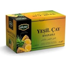Akzer Yeşil Çay Ananaslı (20'li Poşet Çay)
