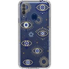 3gen Case Samsung Galaxy A20 S Uyumlu Lüx Desenli Şeffaf Silikon Kılıf