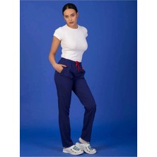 Başaran Uniforma Unisex Kalıp Yeni Lacivert Tam Lastikli Soft Likralı Hemşire / Doktor Scrubs Tek Pantolon