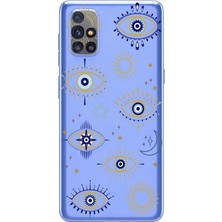 3gen Case Samsung Galaxy M31S Uyumlu Lüx Desenli Şeffaf Silikon Kılıf