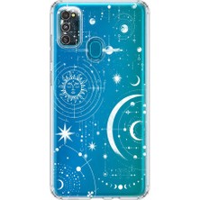 3gen Case Samsung Galaxy M31 Uyumlu Lüx Desenli Şeffaf Silikon Kılıf