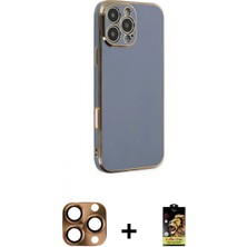 Pileli Store Pilelistore™ iPhone 16 Pro Max Kılıf Yankı Serisi - Siyah Buffer Cam Ekran Koruyucu + Pers Alüminyum Kamera Lens - Cltm