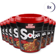 Nissin Soba Cup Chili 92G 8'li Set Japon Noodle Köri Kupası Instant Noodles