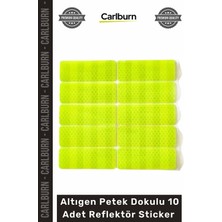 Carlburn #reflektör Honeycomb Reflektif Güvenlik Bandı Altıgen Petek Dokulu 10 Adet Reflektör Sticker Seti