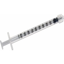 1 cc Kilitli Luerlock Enjektör Iğnesiz 10 Adet