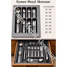Eymen Meral Aksesuar 37*49cm Çekmece Içi Lüx Kaşıklık Düzenleyici 2mm Kalın ve Esnek Malzemeden Üretilmiş Farklı Ölçü Seçenekleri Vardır