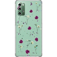 3gen Case Samsung Galaxy Note 20 Uyumlu Lüx Desenli Şeffaf Silikon Kılıf
