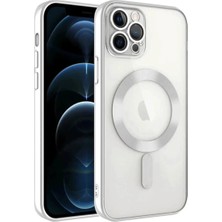 Toptan Bulurum 14 Pro Max Kılıf Kross Magneticsafe Kapak  Gümüş