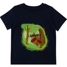 Bubuga Erkek Çocuk %100 Pamuk Lacivert Yummy Baskılı Kısa Kol Tshirt
