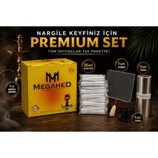 Puffstore Nargile Aksesuar Seti 1 kg Nargile Kömürü + 20 Adet Şeffaf Sipsi + 2 Adet Folyo + Yanmaz + Conta Full Set