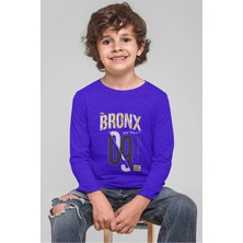 Bubuga Erkek Çocuk Bronx 09 Baskılı Uzun Kollu Tişört %100 Pamuk Nyc Tasarım