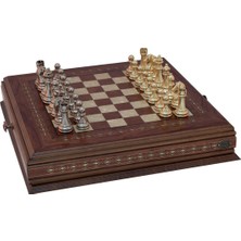 Helena Wood Art Classic Satranç Seti / Metal Figürlü