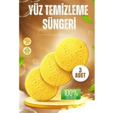 Pileli Store Turk  Makyaj Temizlik Pedi Cilt Temizlik Süngeri Doğal Selülöz 3 Adet