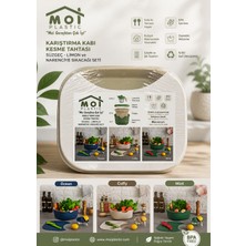 Miras Home 5'li Mutfak Hazırlık Seti - 4 Lt Karıştırma Kabı, 3,5 Lt Süzgeç, Kesme Tahtası, 0,25 Lt Limonluk ve Ölçü Kabı