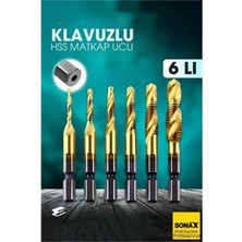 Pileli Store Kılavuzlu Hss Matkap Ucu 6'lı Set M3-M10 Titanyum Kaplamalı