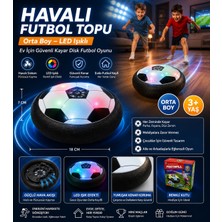 Trust Store Havalı Futbol Topu Orta Boy LED Işıklı Ev Için Güvenli Kayar Disk Futbol Oyunu