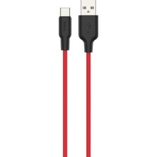 Nevamel Hoco X21 Plus USB To Type-C 3A Silikon Hızlı Şarj ve Data KABLOSU-(5775)